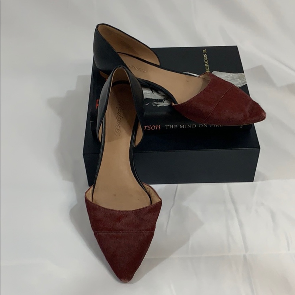 Madewell Flats Wine and Black Size 9